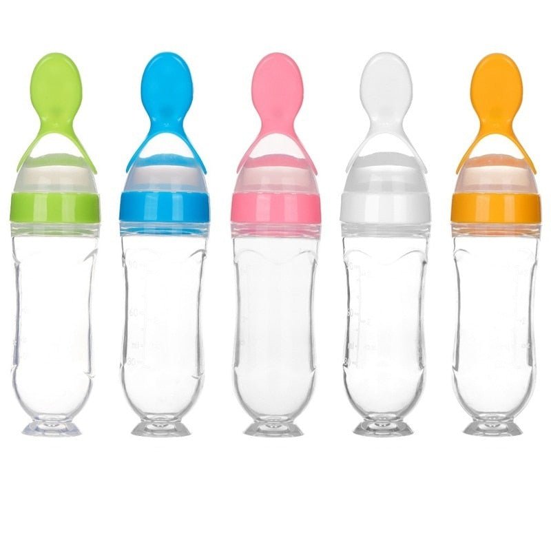 Biberon avec cuillère pour nouveau-né | EasyBottle™ - Bébés Floups