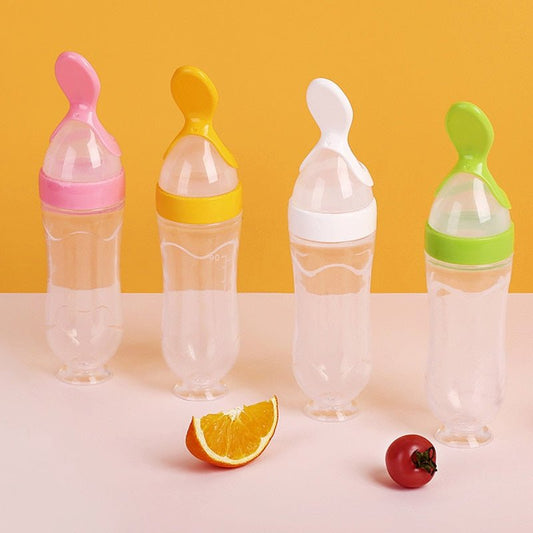 Biberon avec cuillère pour nouveau-né | EasyBottle™ - Bébés Floups